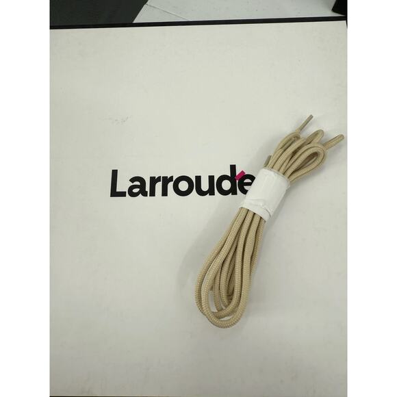 NEW Larroude Jordan Lace Up Ivory Violet Combat Boots Size 5.5 - Picture 13 of 13